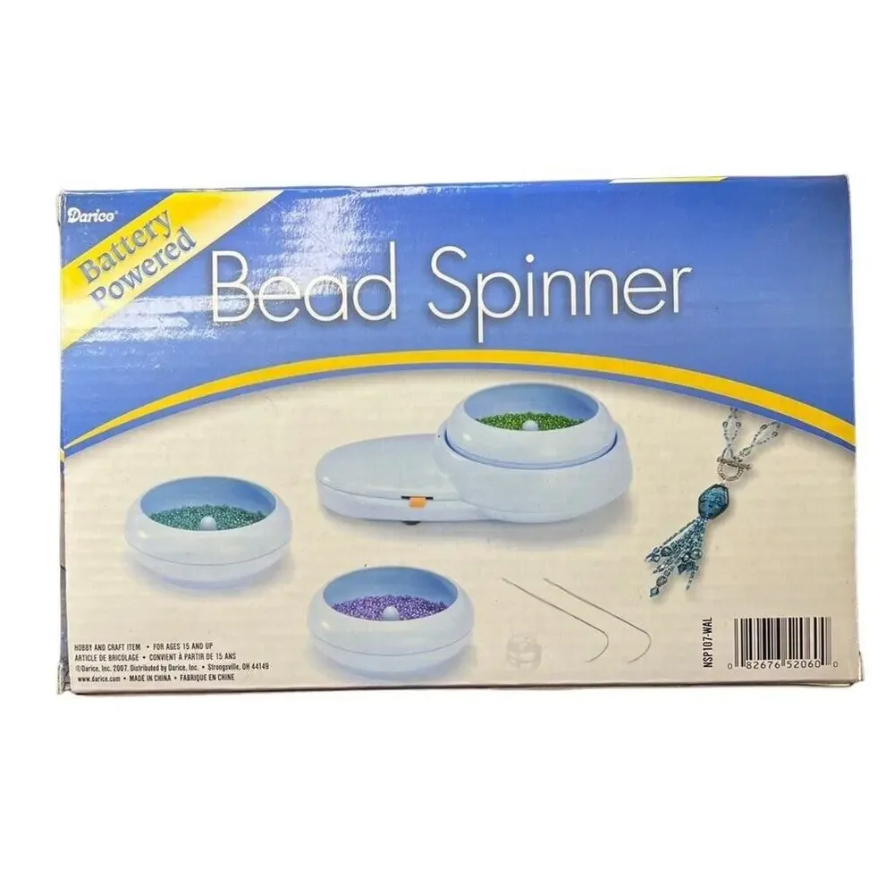 Darice Battery Powered Bead Spinner Jewelry Making Tool w 3 Bowls & Instructions